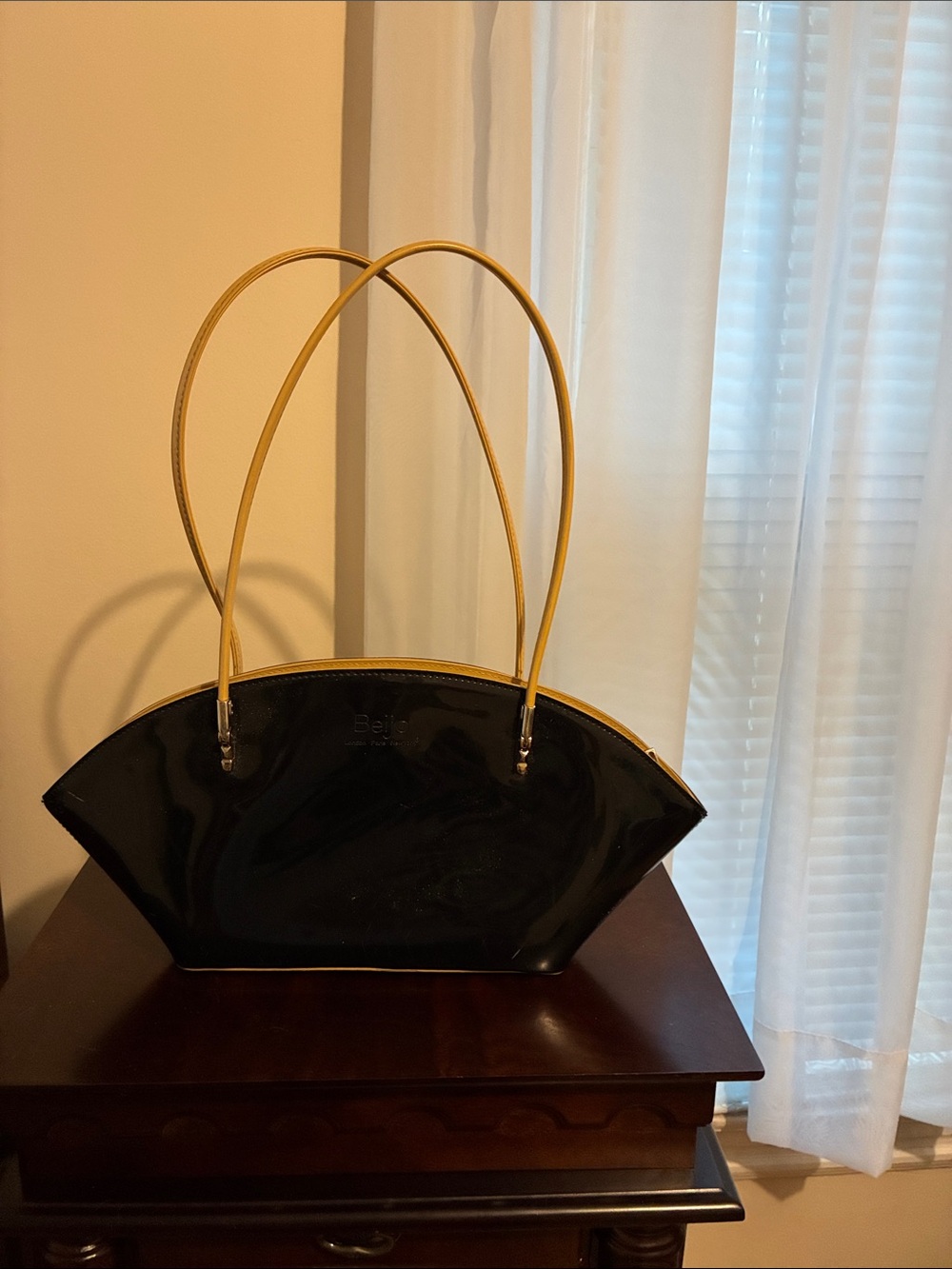 Black and Tan “Over the Moon” Handbag
